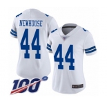 Women's Dallas Cowboys #44 Robert Newhouse White Vapor Untouchable Limited Player 100th Season Football Jersey