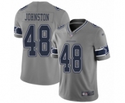 Women's Dallas Cowboys #48 Daryl Johnston Limited Gray Inverted Legend Football Jersey