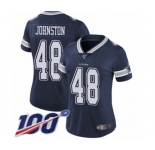 Women's Dallas Cowboys #48 Daryl Johnston Navy Blue Team Color Vapor Untouchable Limited Player 100th Season Football Jersey