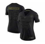 Women's Dallas Cowboys #55 Leighton Vander Esch 2020 Salute To Service Limited Football Jersey Black