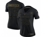 Women's Dallas Cowboys #55 Leighton Vander Esch 2020 Salute To Service Limited Football Jersey Black