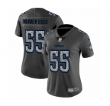 Women's Dallas Cowboys #55 Leighton Vander Esch Gray Static Fashion Limited Player Football Jersey