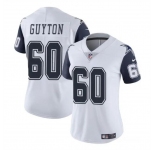 Women's Dallas Cowboys #60 Tyler Guyton White 2024 Draft Color Rush Limited Football Stitched Jersey