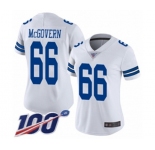 Women's Dallas Cowboys #66 Connor McGovern White Vapor Untouchable Limited Player 100th Season Football Jersey