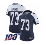 Women's Dallas Cowboys #73 Joe Looney Navy Blue Throwback Alternate Vapor Untouchable Limited Player 100th Season Football Jersey