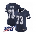 Women's Dallas Cowboys #73 Larry Allen Navy Blue Team Color Vapor Untouchable Limited Player 100th Season Football Jersey