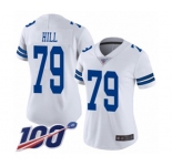Women's Dallas Cowboys #79 Trysten Hill White Vapor Untouchable Limited Player 100th Season Football Jersey
