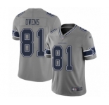 Women's Dallas Cowboys #81 Terrell Owens Limited Gray Inverted Legend Football Jersey