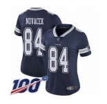 Women's Dallas Cowboys #84 Jay Novacek Navy Blue Team Color Vapor Untouchable Limited Player 100th Season Football Jersey