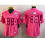 Womens Dallas Cowboys #88 CeeDee Lamb Pink Vapor Untouchable Limited Stitched Football Jersey