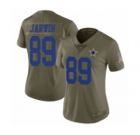 Women's Dallas Cowboys #89 Blake Jarwin Limited Olive 2017 Salute to Service Football Jersey