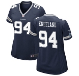 Womens Dallas Cowboys #94 Marshawn Kneeland Navy Team Color Limited Jersey