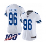 Women's Dallas Cowboys #96 Maliek Collins White Vapor Untouchable Limited Player 100th Season Football Jersey