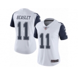Women's Nike Dallas Cowboys #11 Cole Beasley Limited White Rush NFL Jersey