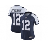 Women's Nike Dallas Cowboys #12 Roger Staubach Vapor Untouchable Limited Navy Blue Throwback Alternate NFL Jersey
