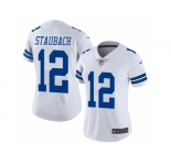 Women's Nike Dallas Cowboys #12 Roger Staubach Vapor Untouchable Limited White NFL Jersey