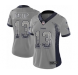 Women's Nike Dallas Cowboys #13 Michael Gallup Limited Gray Rush Drift Fashion NFL Jersey