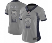 Women's Nike Dallas Cowboys #2 Brett Maher Limited Gray Rush Drift Fashion NFL Jersey