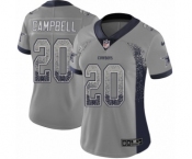 Women's Nike Dallas Cowboys #20 Ibraheim Campbell Limited Gray Rush Drift Fashion NFL Jersey