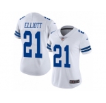 Women's Nike Dallas Cowboys #21 Ezekiel Elliott Vapor Untouchable Limited White NFL Jersey