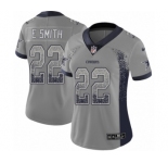 Women's Nike Dallas Cowboys #22 Emmitt Smith Limited Gray Rush Drift Fashion NFL Jersey