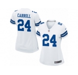 Women's Nike Dallas Cowboys #24 Nolan Carroll Game White NFL Jersey