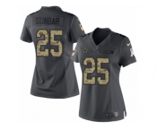 Women's Nike Dallas Cowboys #25 Lance Dunbar Limited Black 2016 Salute to Service NFL Jersey