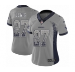 Women's Nike Dallas Cowboys #27 Jourdan Lewis Limited Gray Rush Drift Fashion NFL Jersey