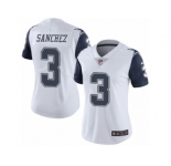 Women's Nike Dallas Cowboys #3 Mark Sanchez Limited White Rush NFL Jersey