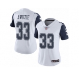 Women's Nike Dallas Cowboys #33 Chidobe Awuzie Limited White Rush NFL Jersey