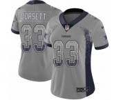 Women's Nike Dallas Cowboys #33 Tony Dorsett Limited Gray Rush Drift Fashion NFL Jersey