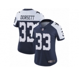 Women's Nike Dallas Cowboys #33 Tony Dorsett Vapor Untouchable Limited Navy Blue Throwback Alternate NFL Jersey