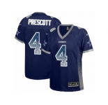 Women's Nike Dallas Cowboys #4 Dak Prescott Limited Navy Blue Drift Fashion NFL Jersey
