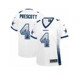 Women's Nike Dallas Cowboys #4 Dak Prescott Limited White Drift Fashion NFL Jersey