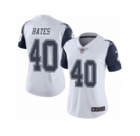 Women's Nike Dallas Cowboys #40 Bill Bates Limited White Rush NFL Jersey