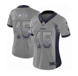 Women's Nike Dallas Cowboys #45 Rod Smith Limited Gray Rush Drift Fashion NFL Jersey