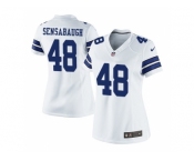 Women's Nike Dallas Cowboys #48 Daryl Johnston White Stitched NFL Elite Jersey