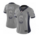 Women's Nike Dallas Cowboys #6 Chris Jones Limited Gray Rush Drift Fashion NFL Jersey
