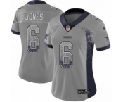 Women's Nike Dallas Cowboys #6 Chris Jones Limited Gray Rush Drift Fashion NFL Jersey