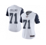 Women's Nike Dallas Cowboys #71 La'el Collins Limited White Rush NFL Jersey