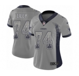 Women's Nike Dallas Cowboys #74 Bob Lilly Limited Gray Rush Drift Fashion NFL Jersey