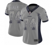 Women's Nike Dallas Cowboys #74 Bob Lilly Limited Gray Rush Drift Fashion NFL Jersey