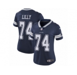 Women's Nike Dallas Cowboys #74 Bob Lilly Vapor Untouchable Limited Navy Blue Team Color NFL Jersey