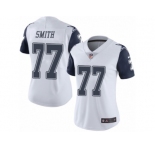 Women's Nike Dallas Cowboys #77 Tyron Smith Limited White Rush NFL Jersey