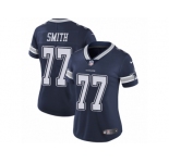 Women's Nike Dallas Cowboys #77 Tyron Smith Vapor Untouchable Limited Navy Blue Team Color NFL Jersey