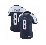 Women's Nike Dallas Cowboys #8 Troy Aikman Vapor Untouchable Limited Navy Blue Throwback Alternate NFL Jersey