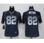 Women's Nike Dallas Cowboys #82 Jason Witten Drift Fashion Blue Jerseys