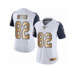 Women's Nike Dallas Cowboys #82 Jason Witten Limited White Gold Rush NFL Jersey