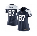 Women's Nike Dallas Cowboys #87 Geoff Swaim Limited Navy Blue Throwback Alternate NFL Jersey