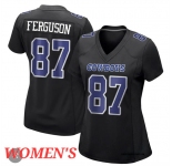 Women's Nike Dallas Cowboys #87 Jake Ferguson Carbon Black Fashion Game Jersey